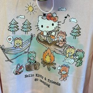 Hello Kitty And Friends Go Camping 🏕️ lightweight hoodie